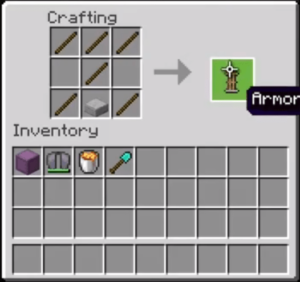 How To Make An Armor Stand In Minecraft   15 7 21 300x282 