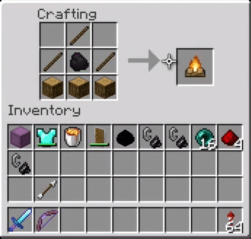 How To Make A Campfire In Minecraft