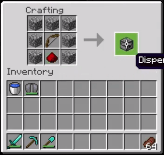 How To Make A Dispenser In Minecraft
