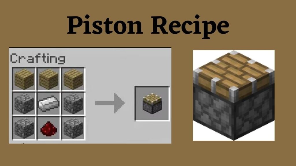 minecraft make piston sticky recipe crafting recipes