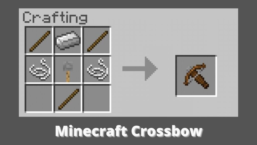 minecraft 1.14 crossbow recipe